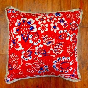 Polo Ralph Lauren Throw Pillow Goose Feather Rope Braided Edge